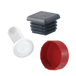 Nakładki gumowe i plastikowe, Plastikowe zatyczki na rury z gwintem i rur okrągłych